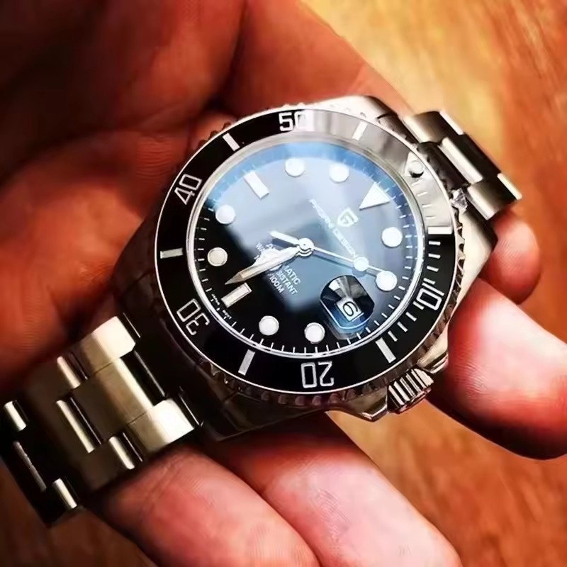 Luxury Watch With Rubber Strap - PAGANI TASARIM Mekanik Seramik Çerçeve Lüks
