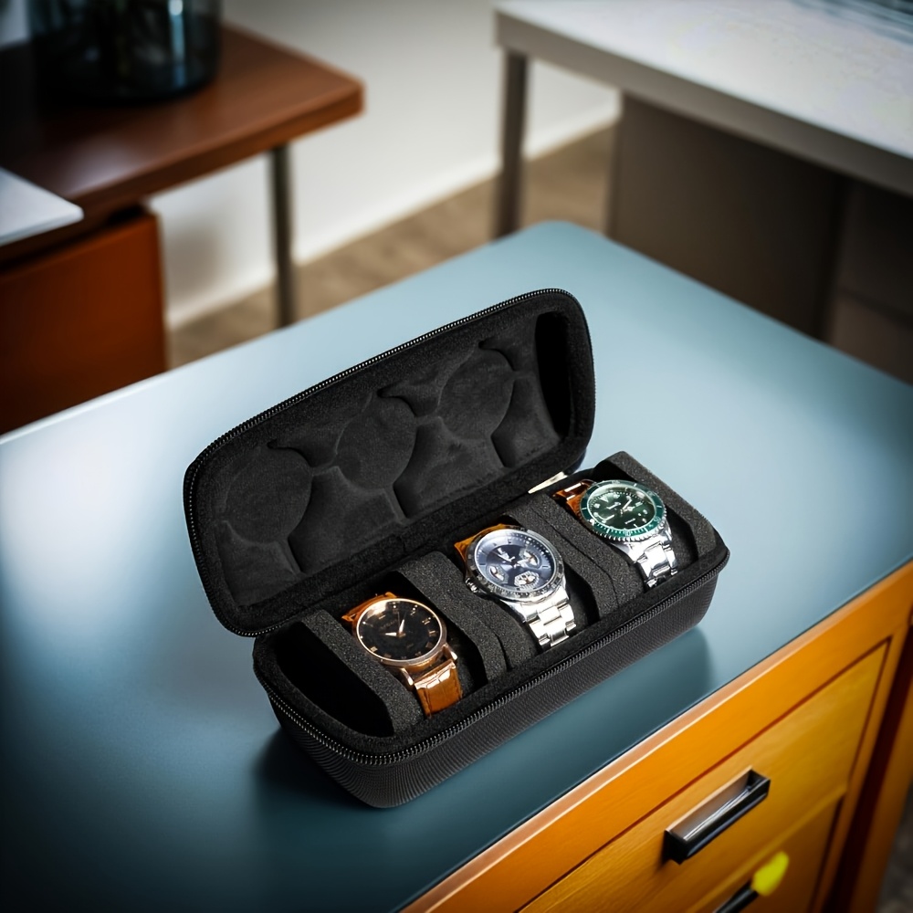 Luxury Watch Case Travel - 1/2 PC Lüks 3 yuvalı Saat