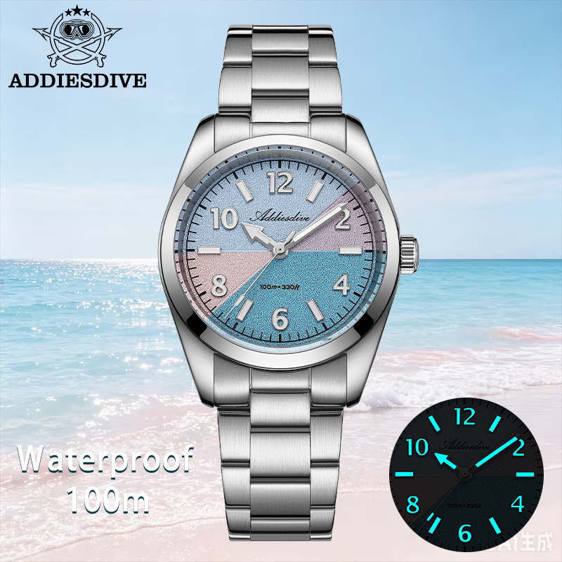 Luxury Watch Case Travel - ADDIESDIVE Safir Cam Saat Kadınlar Yeni
