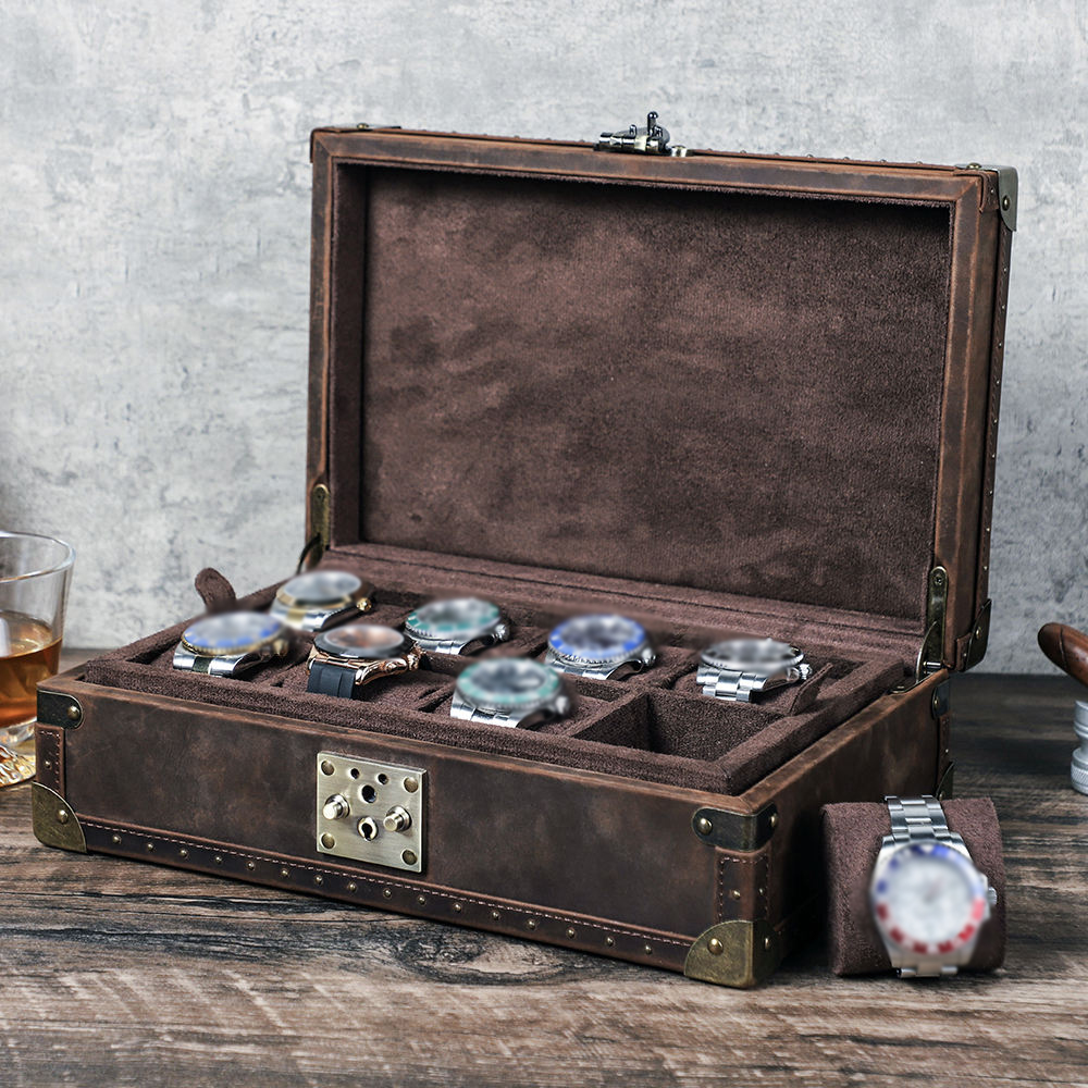 Luxury Watch Case Travel - CONTACT'S FAMILY 8 Deri Özel Saat