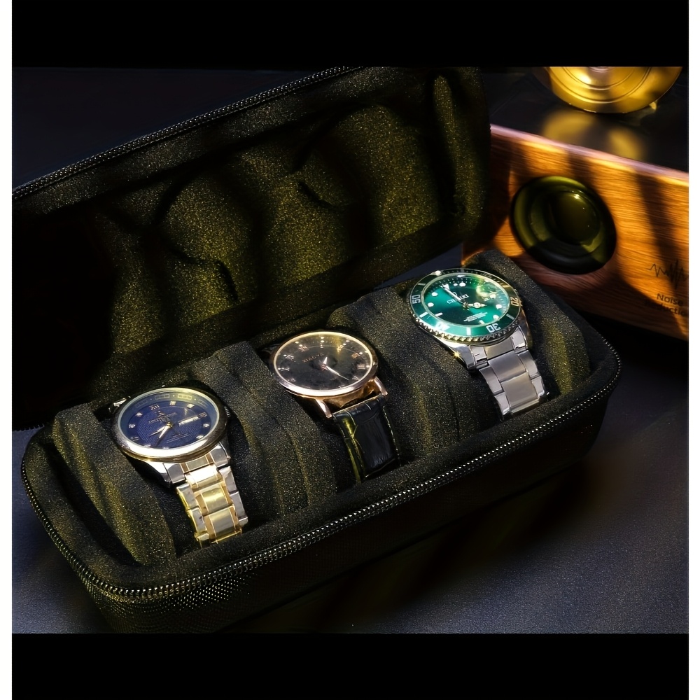1/2 PC Lüks 3 yuvalı Saat Seya - Luxury Watch Case Travel incelemesi ve fiyatı