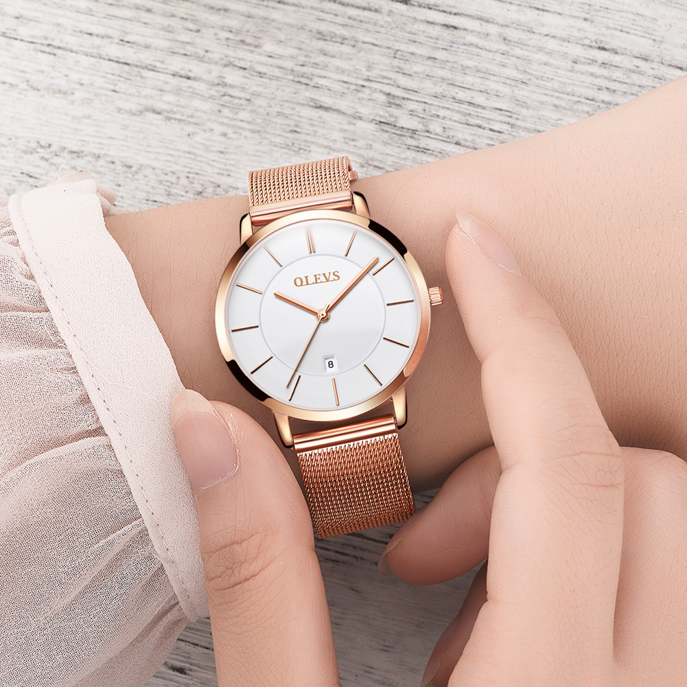 OLEVS kadınlar için saatler ku - Luxury Watch Case Travel incelemesi ve fiyatı