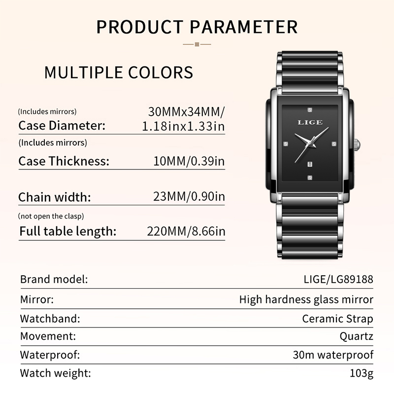 LIGE Yeni Lüks Kadın Saatler Z - Luxury Watch Gift Box incelemesi ve fiyatı
