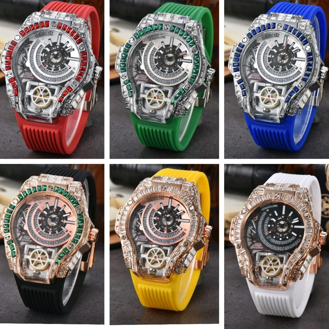 Tam Elmas Kaplama İş Lüksü Üst - Luxury Watch With Rubber Strap incelemesi ve fiyatı