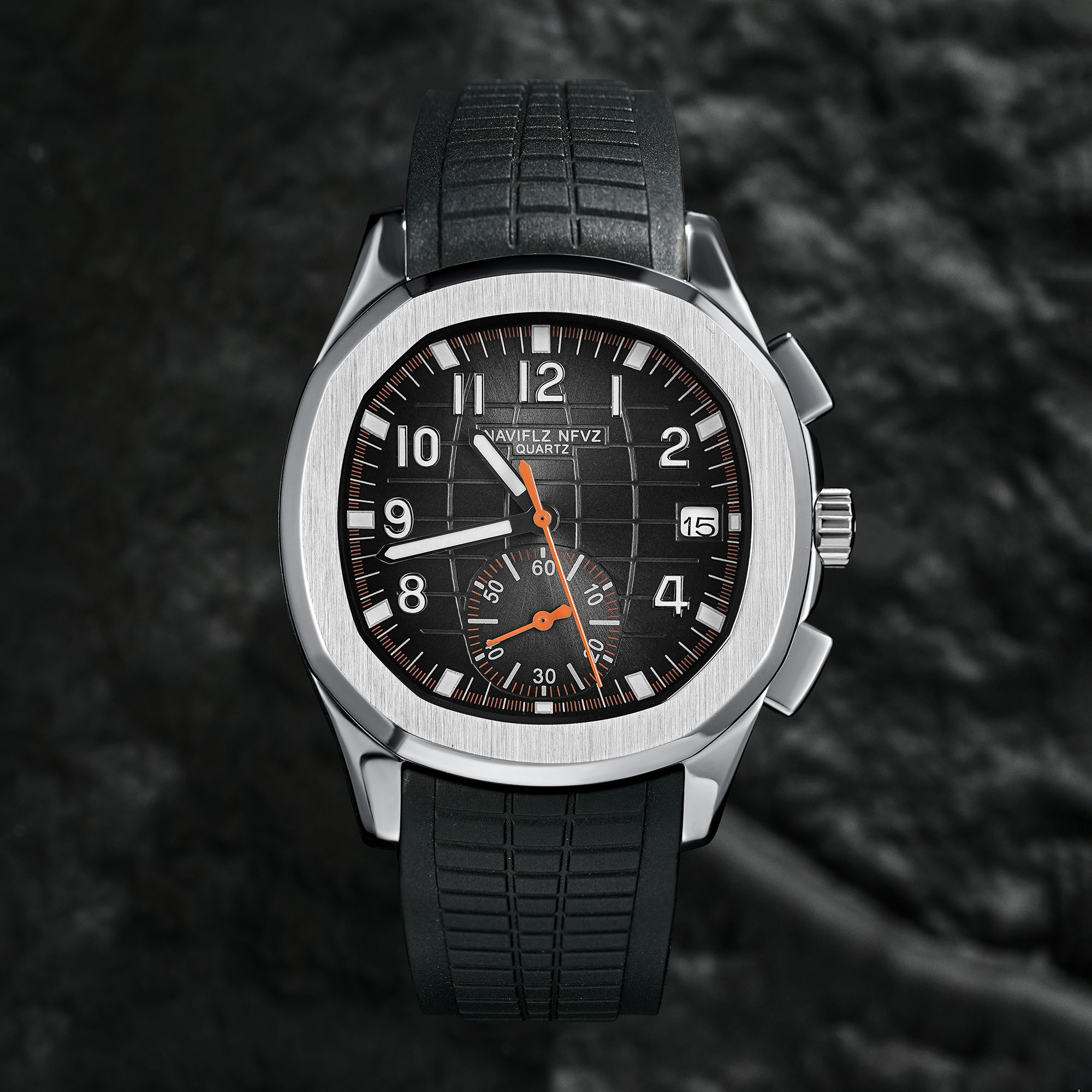 40MM erkek lüks saat NAVIFLZ N - Luxury Watch With Rubber Strap incelemesi ve fiyatı